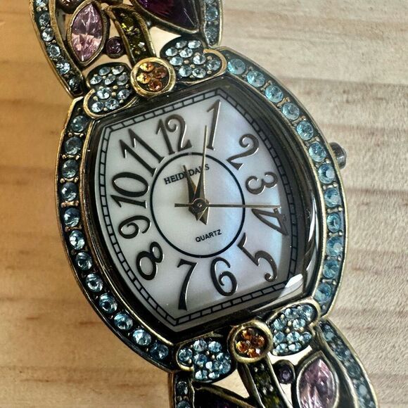 Heidi Daus Pastel Crystal Watch with Aqua Leather Strap main image 12